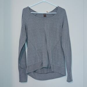 Danskin Charcoal Long Sleeve Women's Top, Size Large